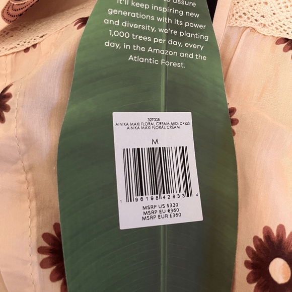 Farm Rio Cream Midi Dress - Picture 8 of 8